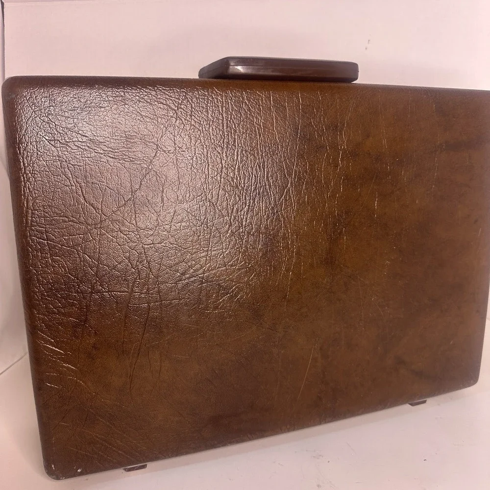 Vintage Samsonite Accord Hard Shell Attache Briefcase Combination Lock Brown